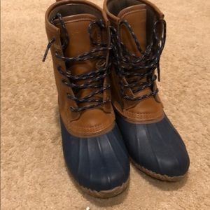 Lands end Insulated Flannel Lined Duck Boots